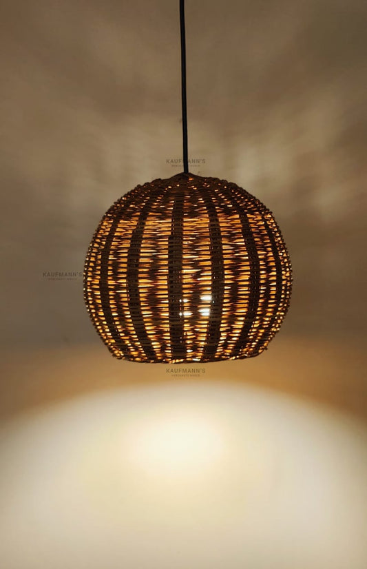 Bamboo Woven Lampshades with Bulb Holder Set