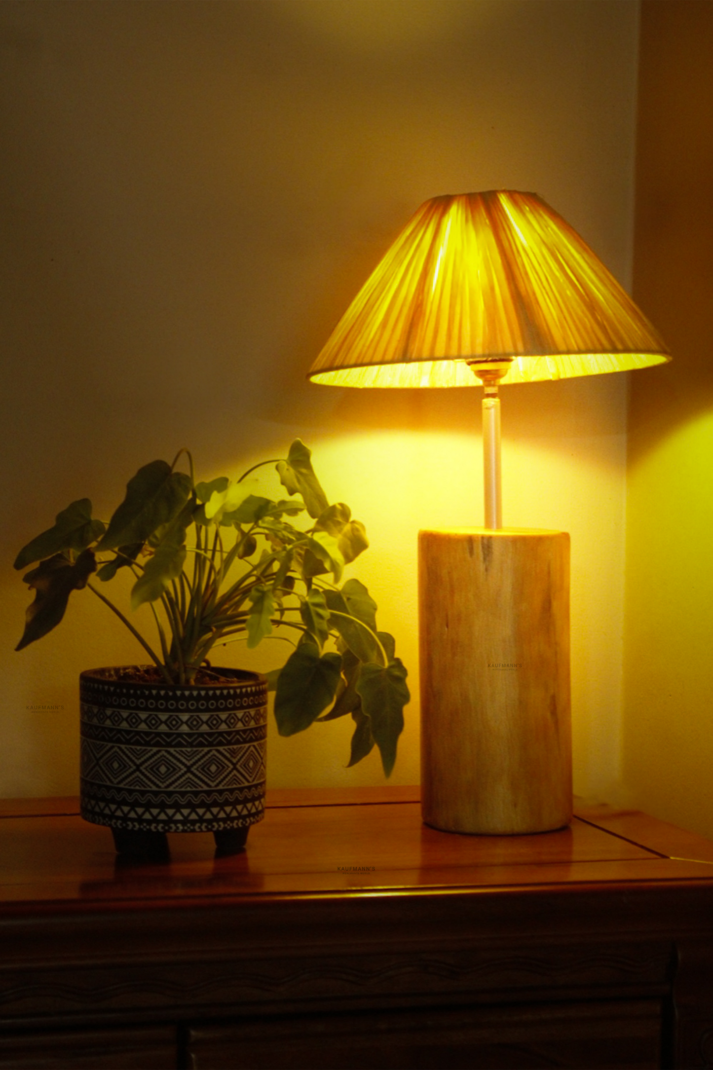 Raffia Wooden Table Lampshades