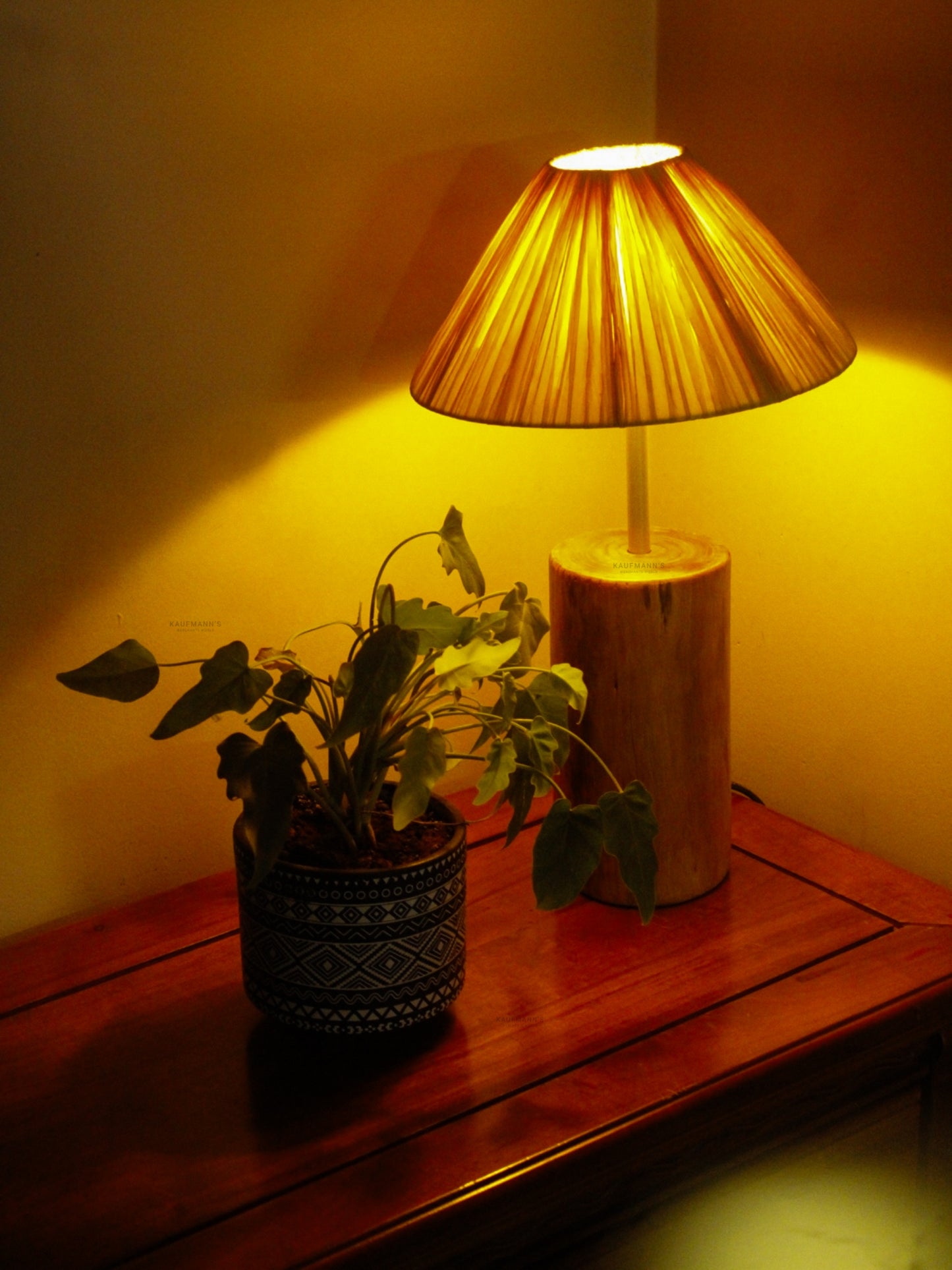 Raffia Wooden Table Lampshades