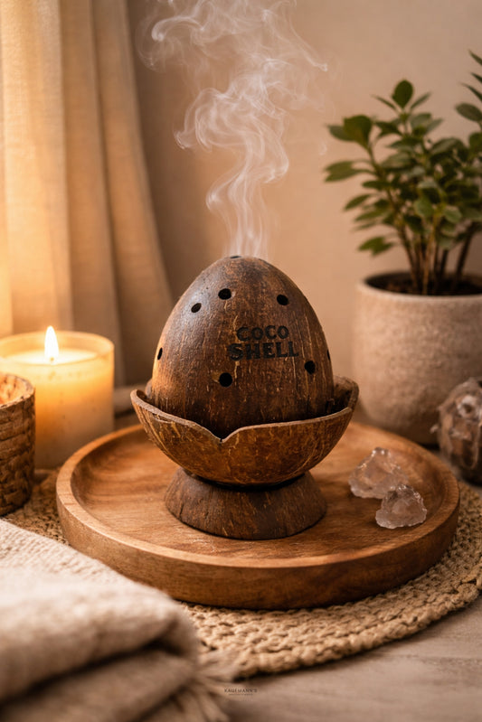 Coconut Shell Dhoop Stand