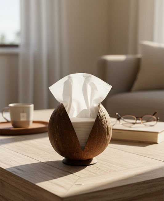 Coconut Shell Tissue Holder