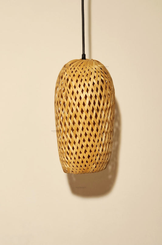 Pineapple Bamboo Lampshades with Bulb Holder Set